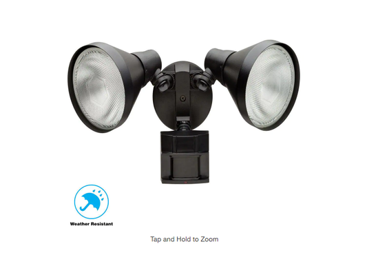 Defiant  180 Degree Motion Sensor Black Outdoor Security Light