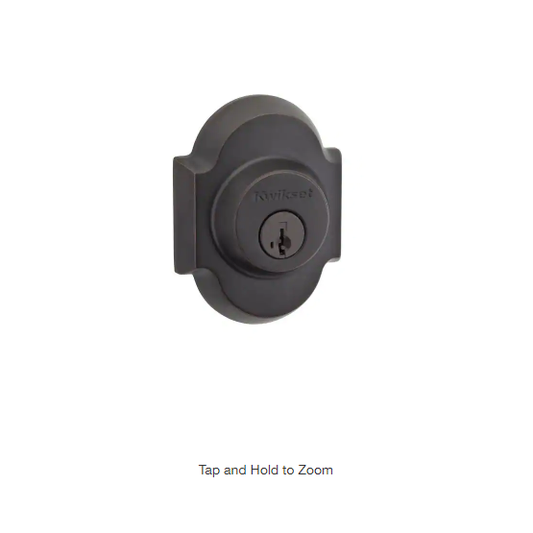 Kwikset  Austin Venetian Bronze Single Cylinder Deadbolt featuring SmartKey Security with Microban Antimicrobial Technology