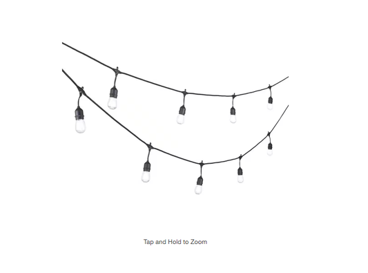 Hampton Bay  24-Light Indoor/Outdoor 48 ft. String Light with S14 Single Filament LED Bulbs