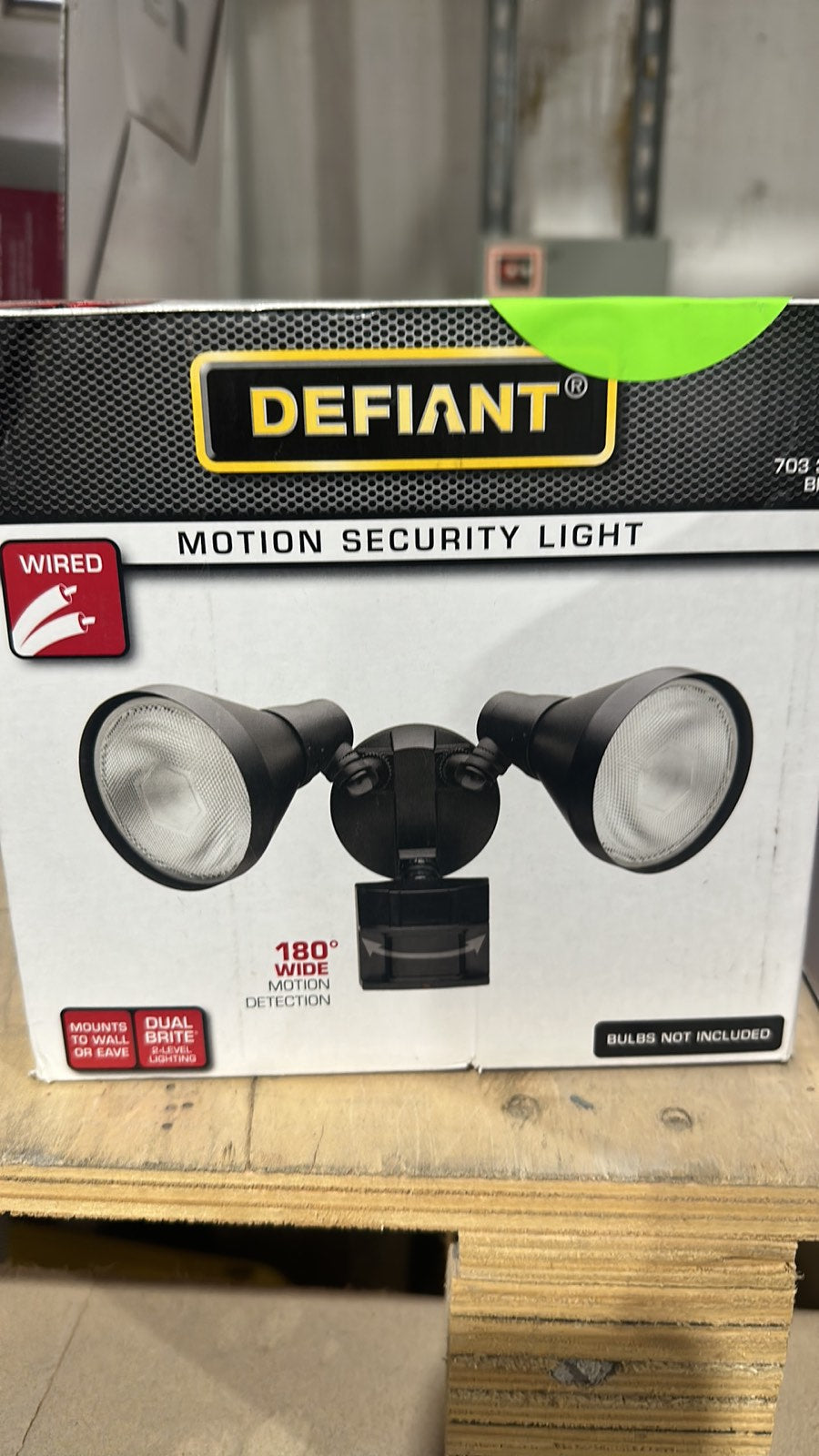 Defiant  180 Degree Motion Sensor Black Outdoor Security Light