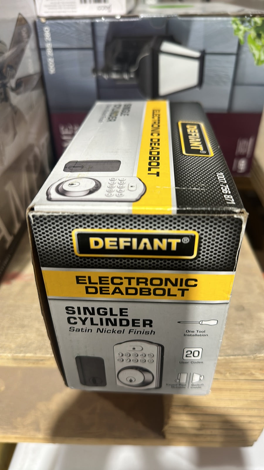 Defiant  Single Cylinder Castle Electronic Keypad Deadbolt Satin Nickel