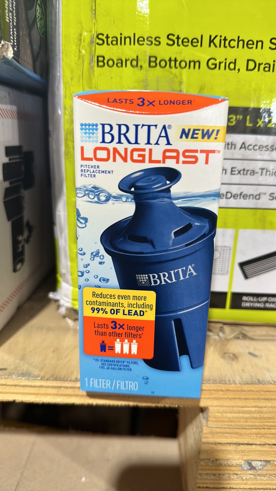 Brita  Longlast Water Filter Replacement Cartridge for Water Pitcher and Dispensers, BPA Free, Reduces Lead